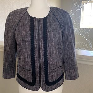 J. Crew Navy Tweed Suiting Blazer size 8
